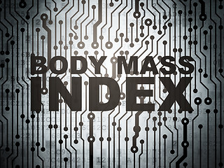 Image showing Healthcare concept: circuit board with Body Mass Index