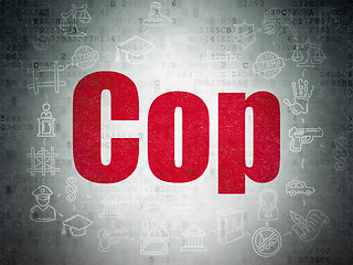 Image showing Law concept: Cop on Digital Paper background