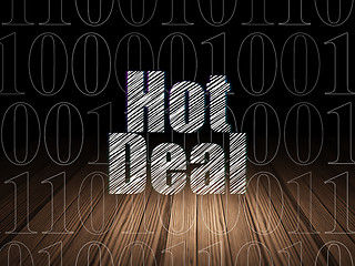 Image showing Business concept: Hot Deal in grunge dark room