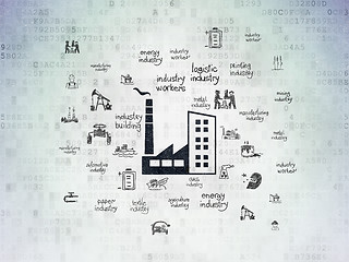 Image showing Industry concept: Industry Building on Digital Paper background