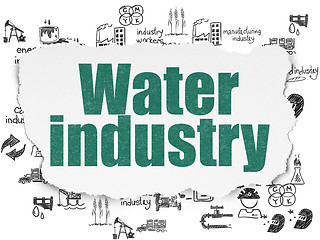 Image showing Industry concept: Water Industry on Torn Paper background