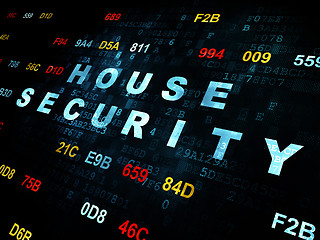 Image showing Protection concept: House Security on Digital background