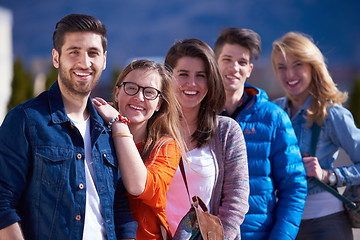 Image showing happy students group