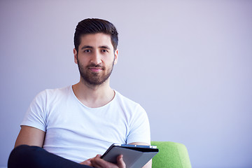 Image showing student working on tablet