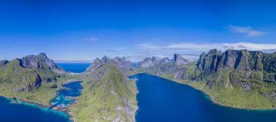 Image showing Lofoten from air