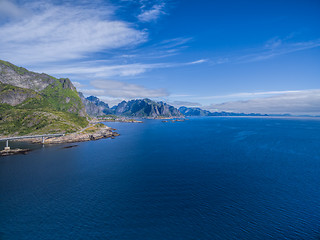 Image showing Scenic coast on Lofoten