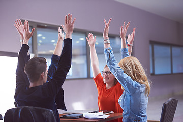 Image showing happy students celebrate