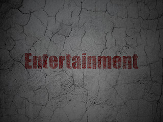 Image showing Entertainment, concept: Entertainment on grunge wall background