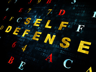 Image showing Safety concept: Self Defense on Digital background