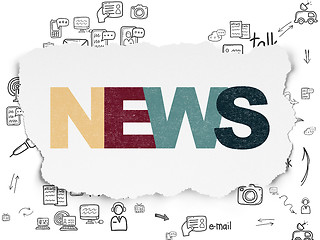 Image showing News concept: News on Torn Paper background