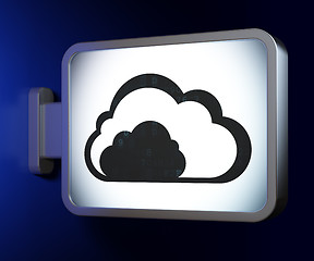 Image showing Cloud computing concept: Cloud on billboard background