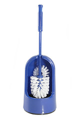 Image showing Blue toilet brush