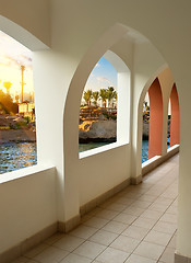 Image showing Beach in window