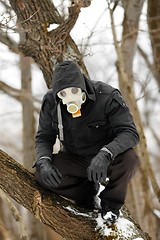 Image showing Man in Gas Mask