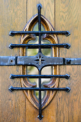 Image showing Antique wooden door