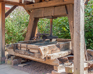 Image showing historic wine press