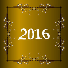 Image showing Elegant New Years card with hand lettering, Happy New Year 2016