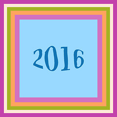 Image showing Happy new year 2016 creative greeting card design