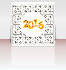 Image showing Happy new year 2016 written on abstract  flyer or brochure design