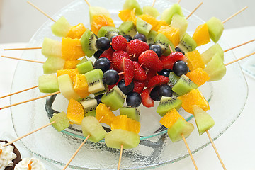 Image showing Fruits on Sticks