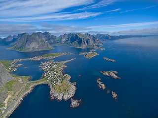 Image showing Lofoten aerial