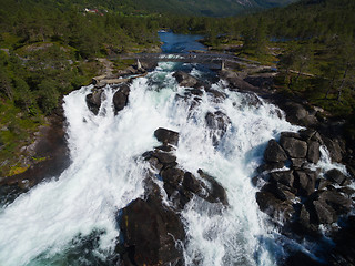 Image showing Likholefossen waterfall in Norway