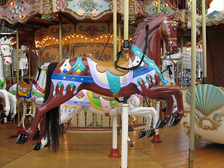 Image showing Carousel horses