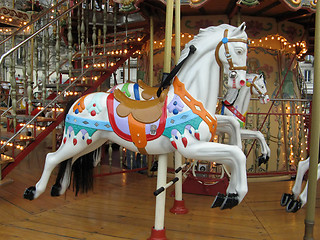 Image showing Carousel horses