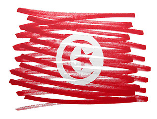 Image showing Flag illustration - Tunisia