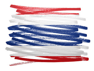 Image showing Flag illustration - Thailand