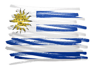 Image showing Flag illustration - Uruguay