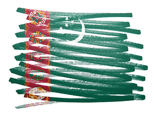 Image showing Flag illustration - Turkmenistan
