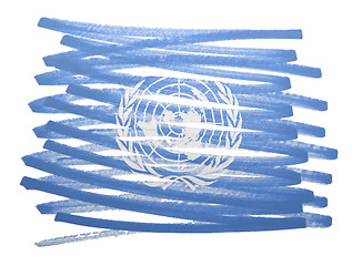 Image showing Flag illustration - United Nations
