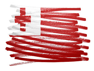 Image showing Flag illustration - Tonga