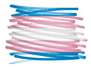 Image showing Flag illustration - Trans Pride