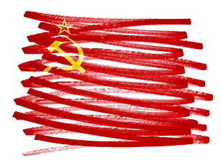 Image showing Flag illustration - USSR