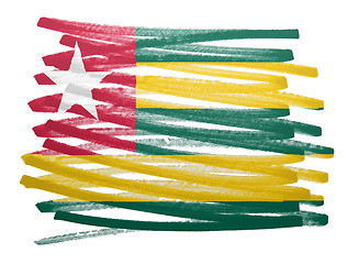 Image showing Flag illustration - Togo