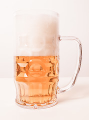 Image showing Retro looking Lager beer glass