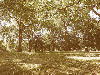 Image showing Retro looking St James Park in London