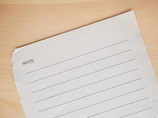 Image showing Blank note book page