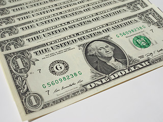 Image showing Dollar notes 1 Dollar