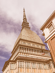 Image showing Retro looking Mole Antonelliana Turin