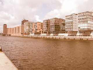 Image showing Retro looking Hafencity, Hamburg