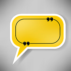 Image showing Yellow Speech Bubble