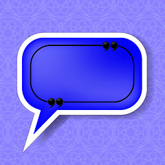 Image showing Blue Speech Bubble