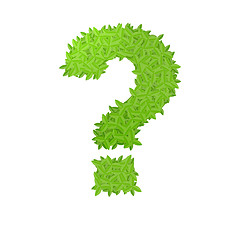 Image showing Question sign consisting of green leaves