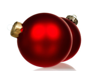 Image showing Red baubles