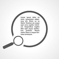 Image showing magnifying glass symbol and circle