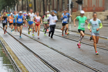 Image showing Marathon running