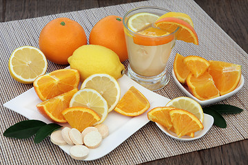 Image showing Orange and Lemon Drink